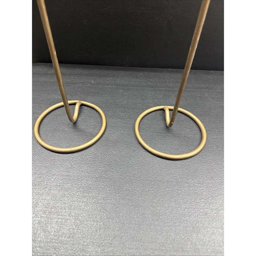 Set Of Two Vintage Mid Century Swedish Brass Candle Holders
